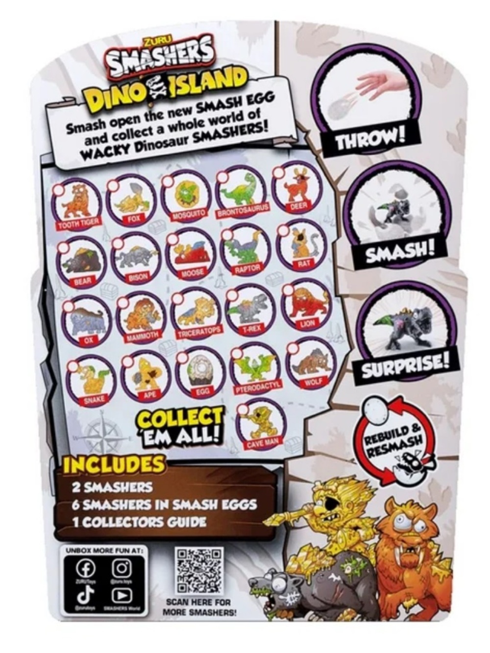 NEW Zuru Smashers Dino Island Pack Smash Eggs, Brand New Factory Sealed In Box - Picture 2 of 4